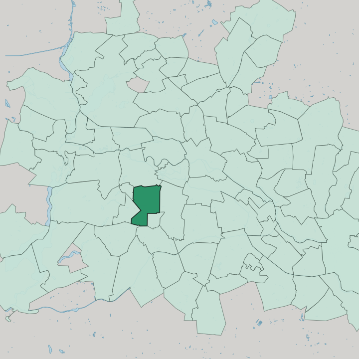Map showing Wilmersdorf — In Berlin