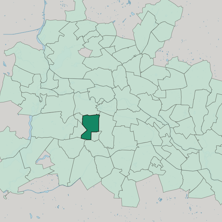 Map showing Wilmersdorf — In Berlin