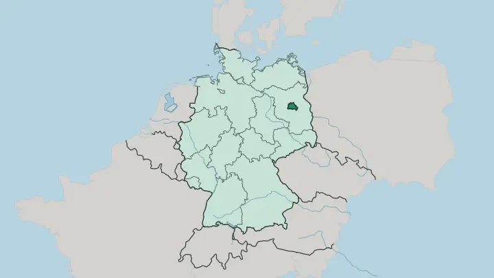 Map of Land Berlin in Germany