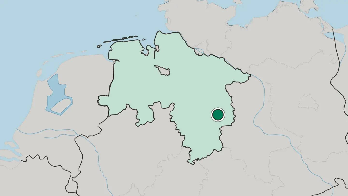 Map of Braunschweig in Germany