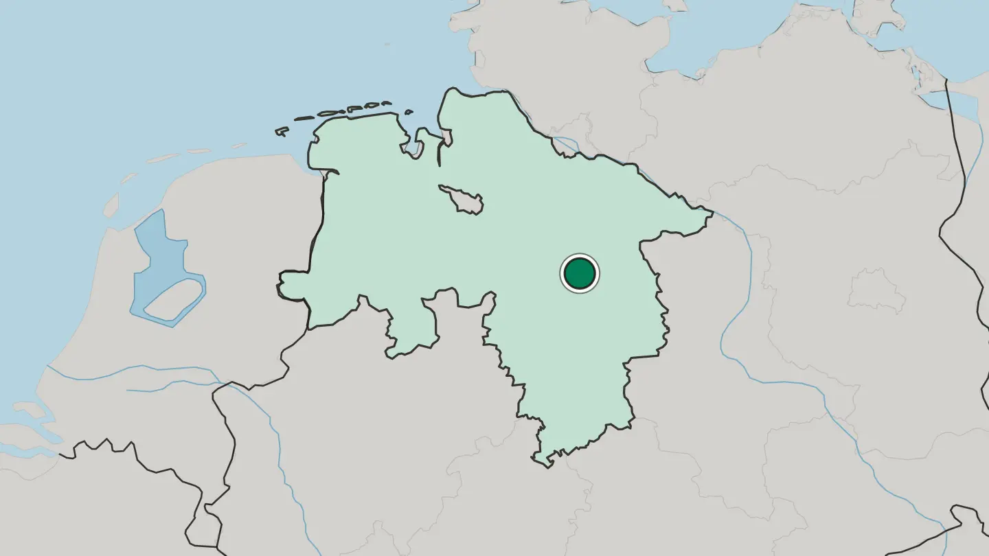 Map of Celle in Germany
