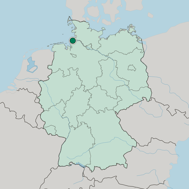 Map showing Döse — In Germany
