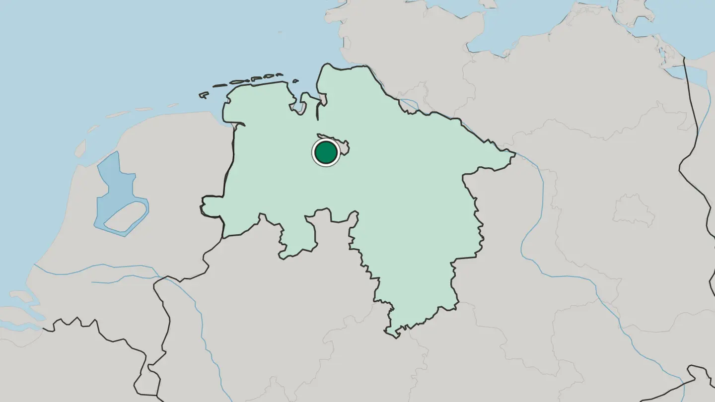 Map of Delmenhorst in Germany