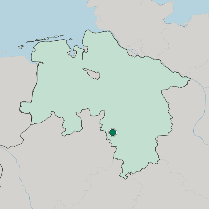 Map showing Hameln — In Lower Saxony