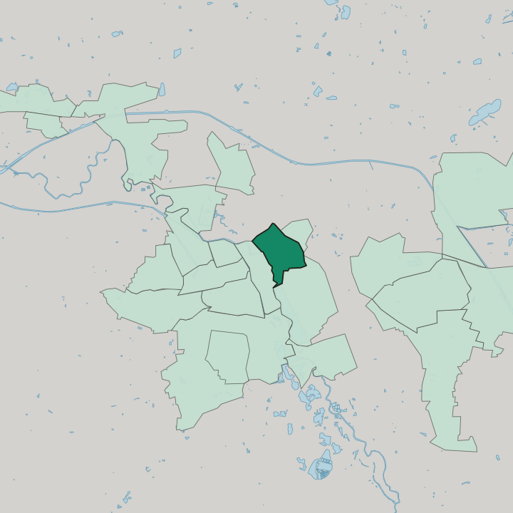 Map showing Mitte — In Hannover