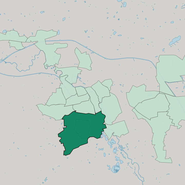 Map showing Ricklingen — In Hannover