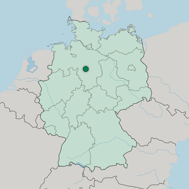 Map showing Wiesenau — In Germany