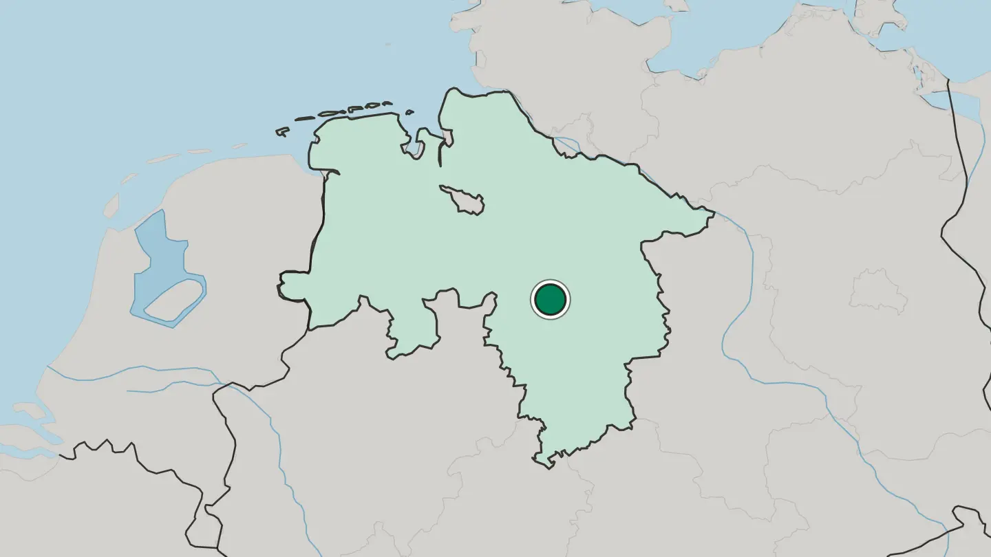 Map of Langenhagen in Germany