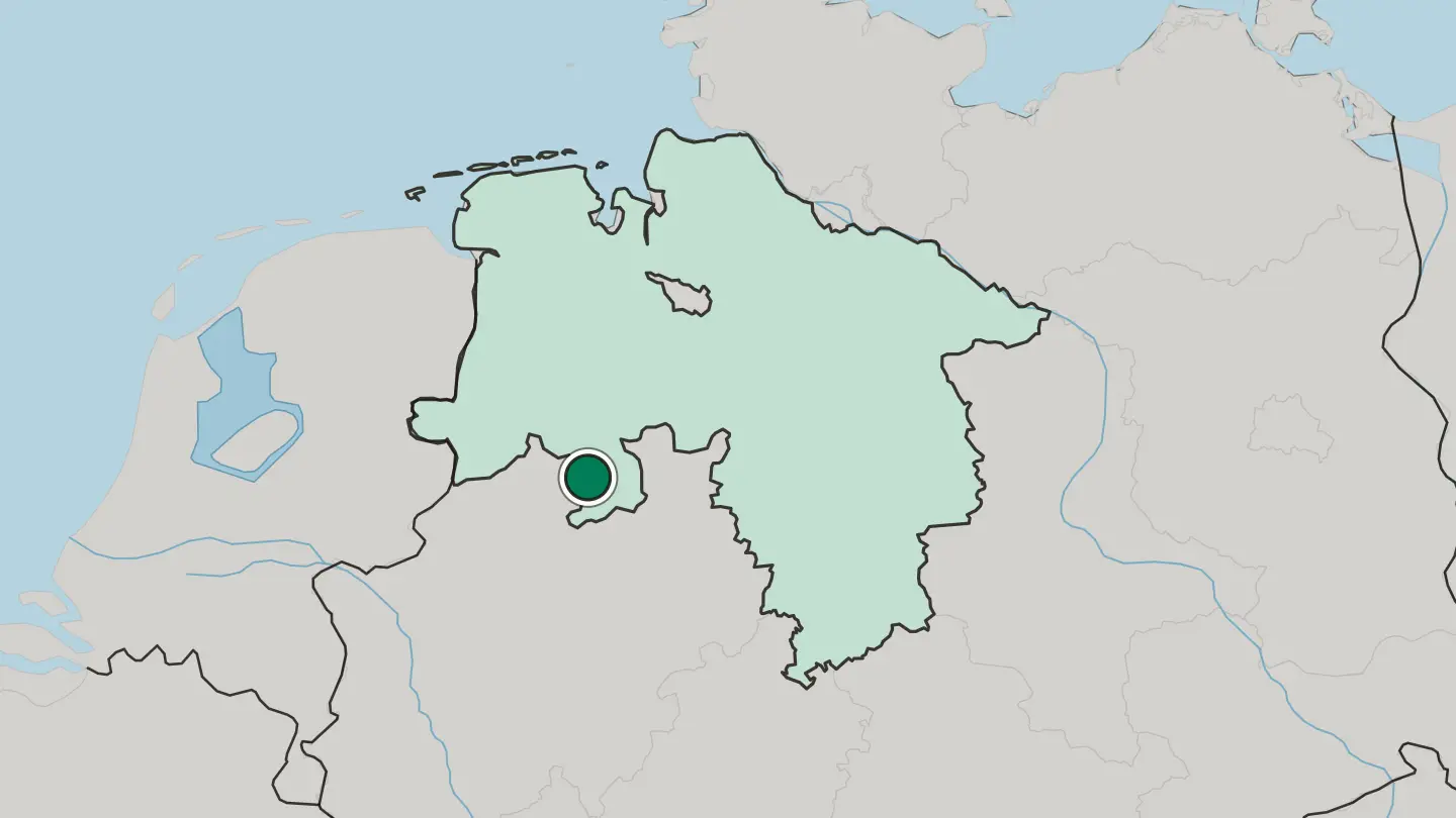Map of Osnabrück in Germany