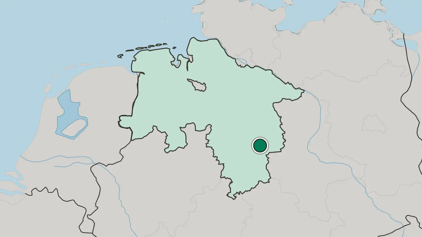 Map of Salzgitter in Germany