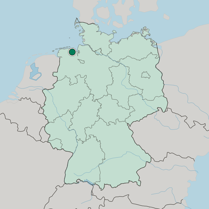 Map showing Bant — In Germany