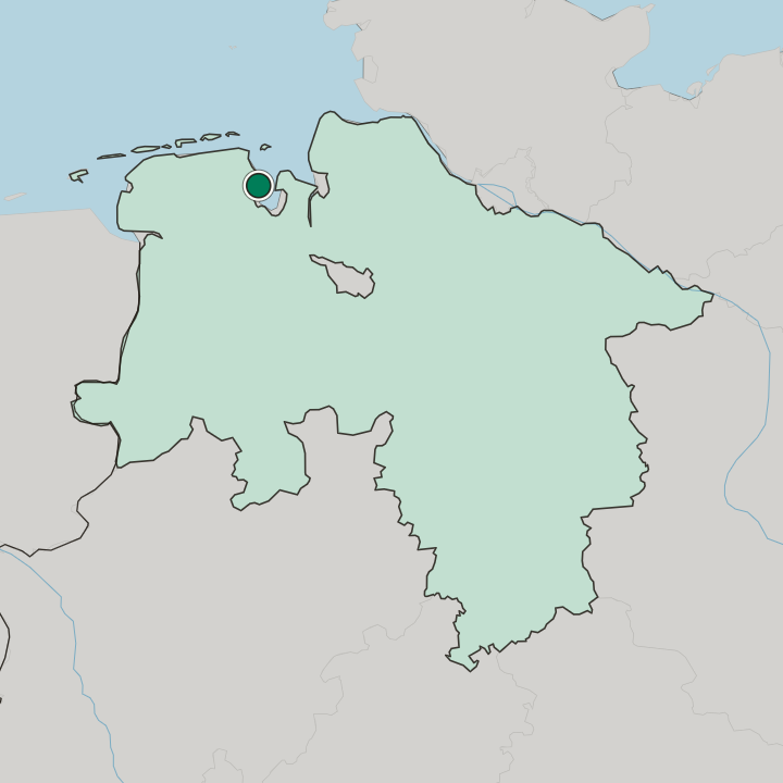 Map showing Bant — In Lower Saxony