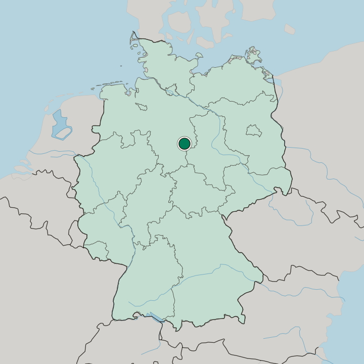 Map showing Wolfenbüttel — In Germany