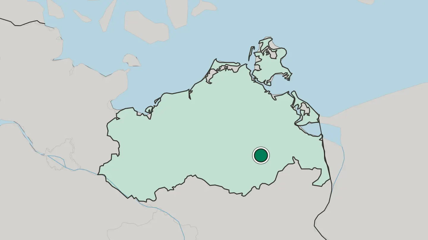 Map of Neubrandenburg in Germany