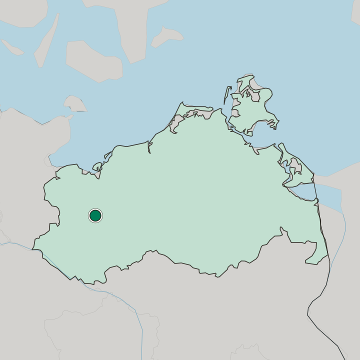 Map showing Paulsstadt — In Mecklenburg-Western Pomerania