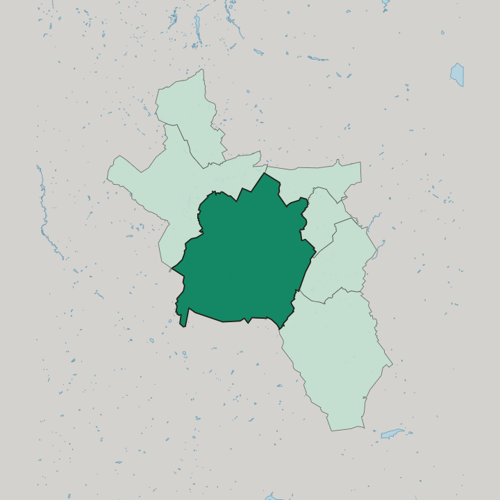 Map showing Aachen-Mitte — In Aachen