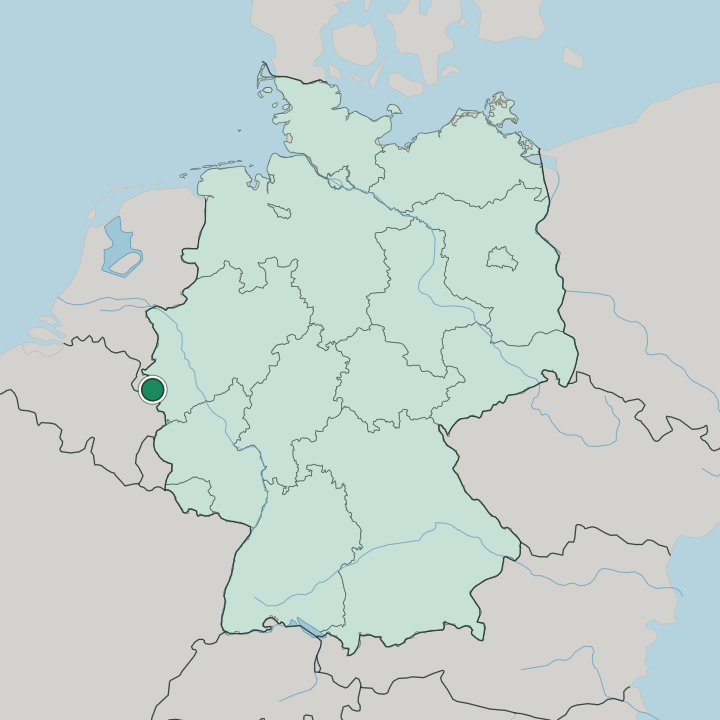 Map showing Aachen-Mitte — In Germany