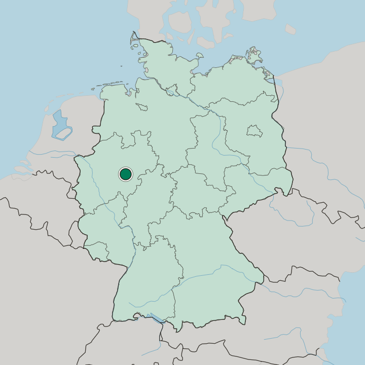 Map showing Arnsberg — In Germany