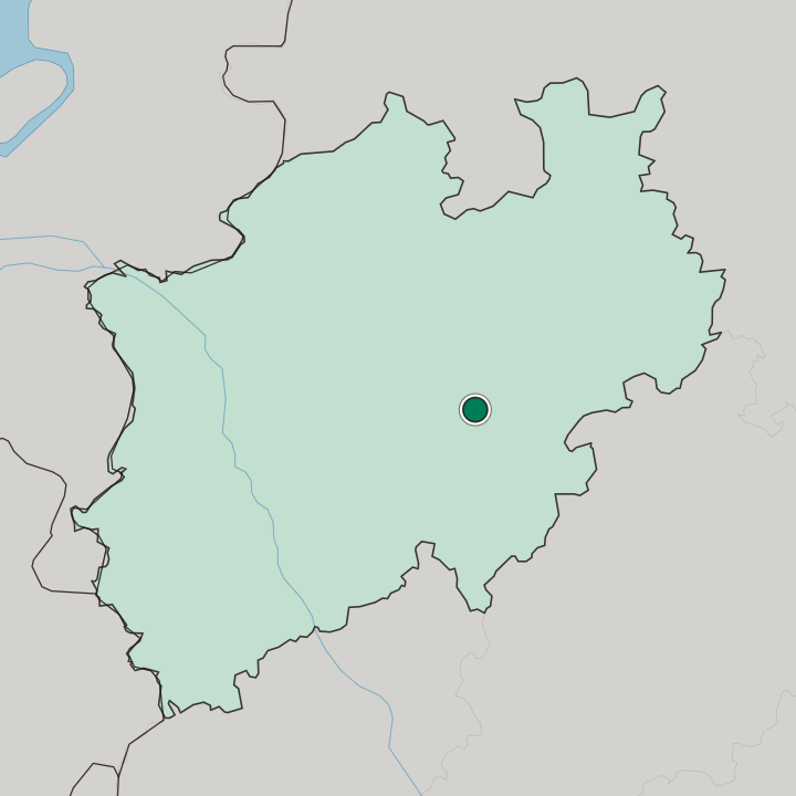 Map showing Arnsberg — In Nordrhein-Westfalen