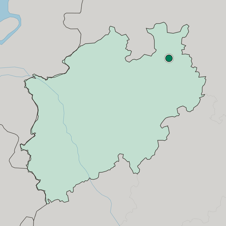 Map showing Bad Salzuflen — In Nordrhein-Westfalen