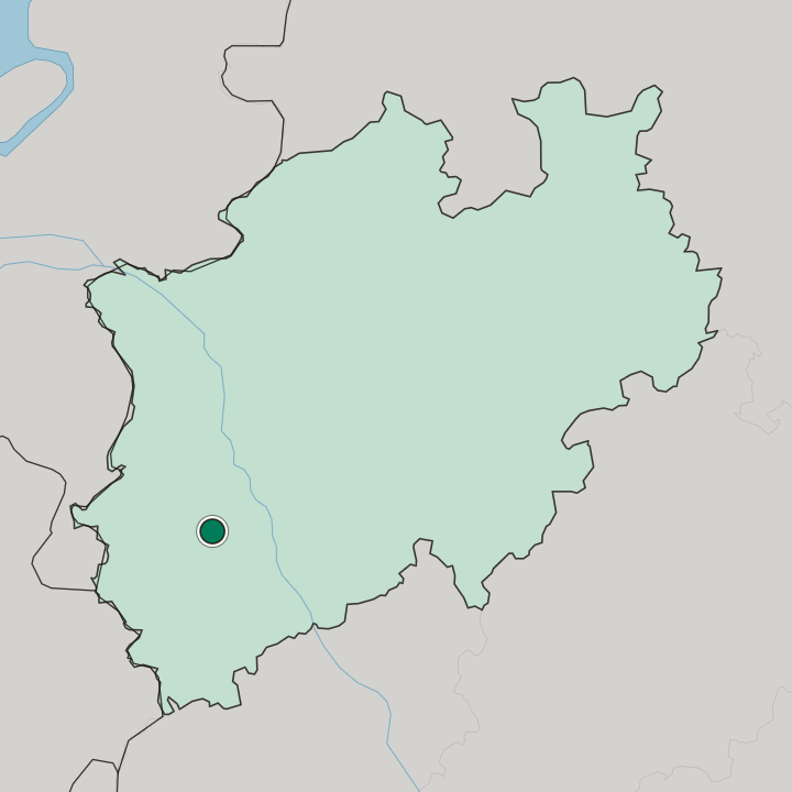 Map showing Bergheim — In Nordrhein-Westfalen