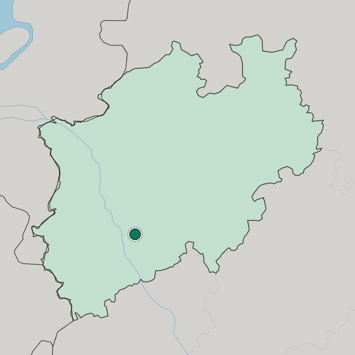 Map showing Bergisch Gladbach — In Nordrhein-Westfalen