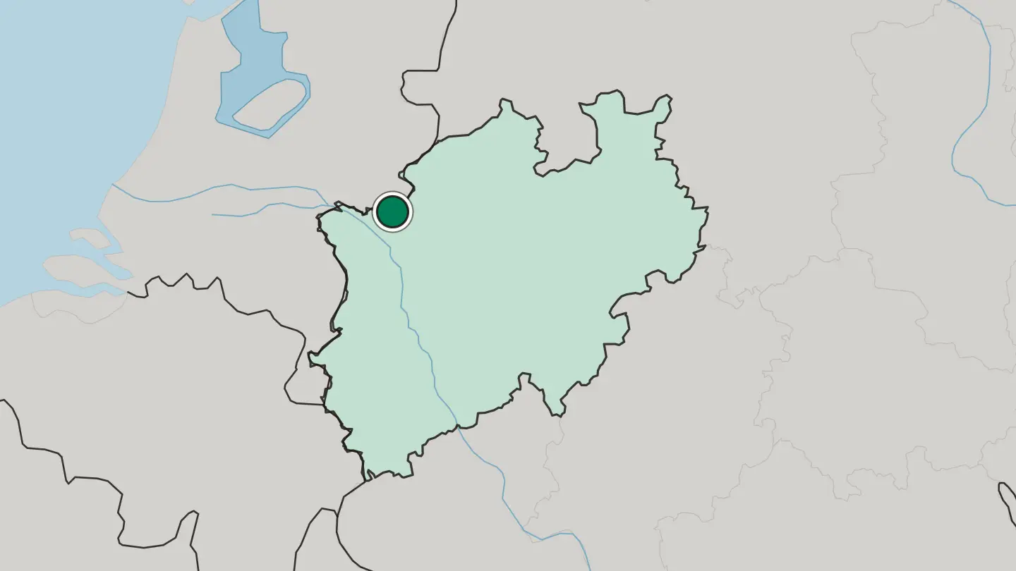 Map of Bocholt in Germany