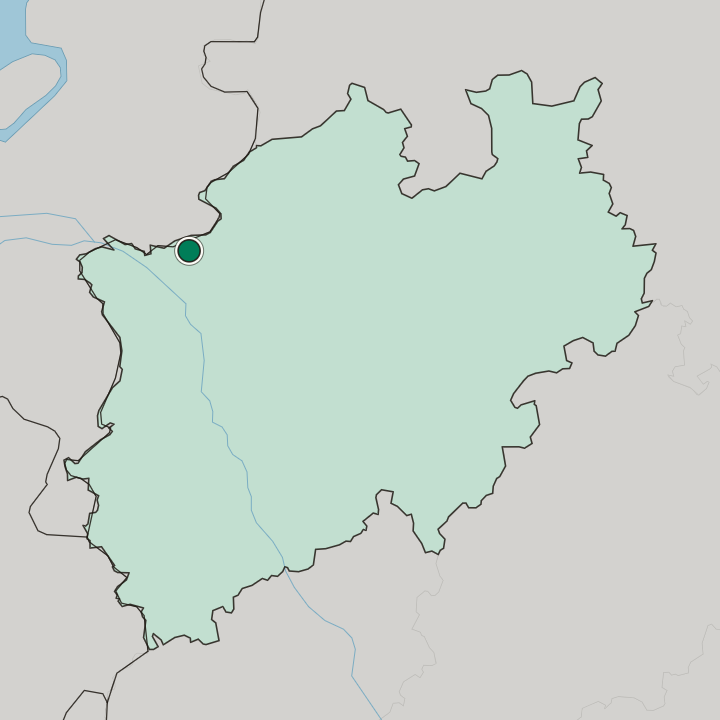 Map showing Bocholt — In Nordrhein-Westfalen