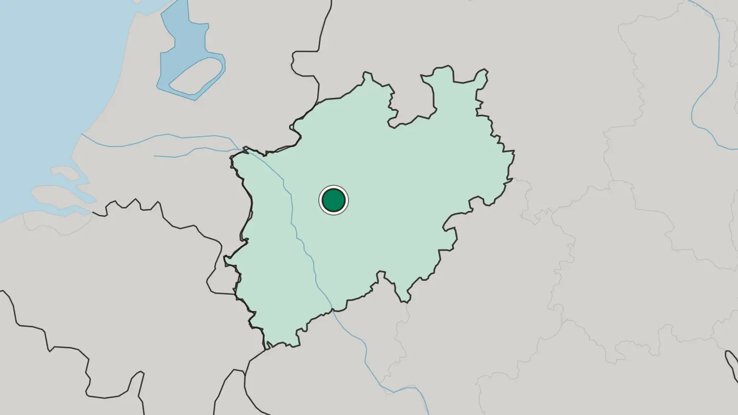 Map of Bochum in Germany