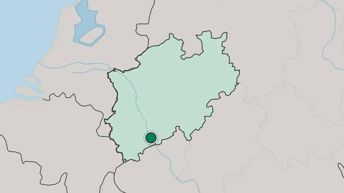 Map of Bonn in Germany