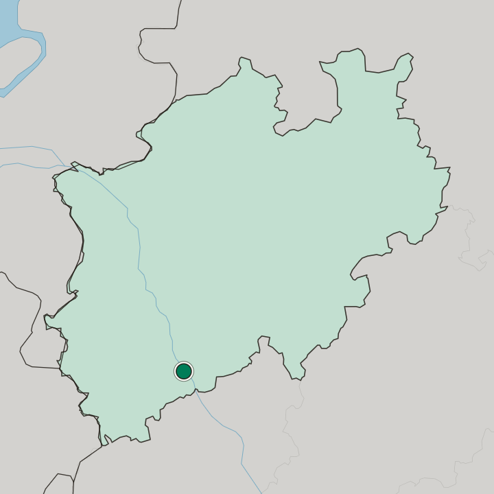 Map showing Bonn — In Nordrhein-Westfalen