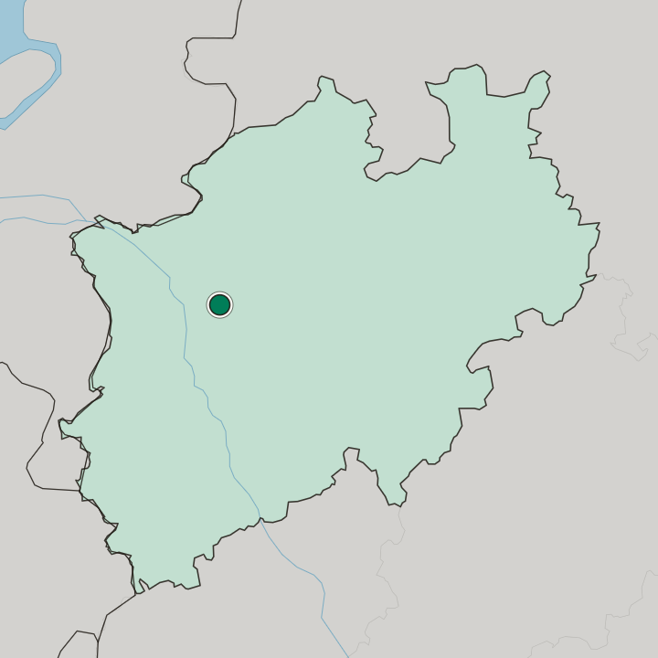 Map showing Bottrop — In Nordrhein-Westfalen