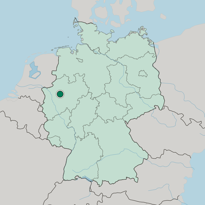 Map showing Bladenhorst — In Germany