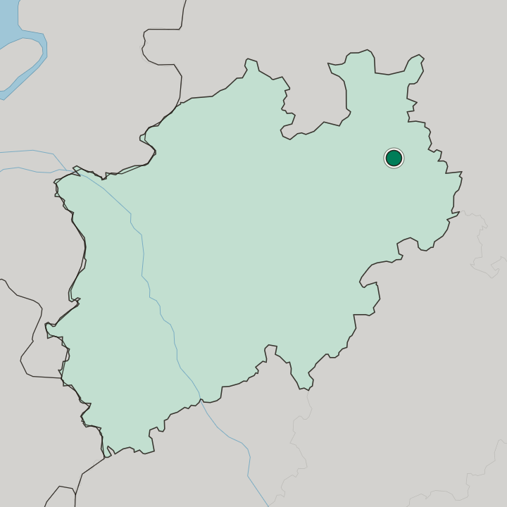 Map showing Heidenoldendorf — In Nordrhein-Westfalen