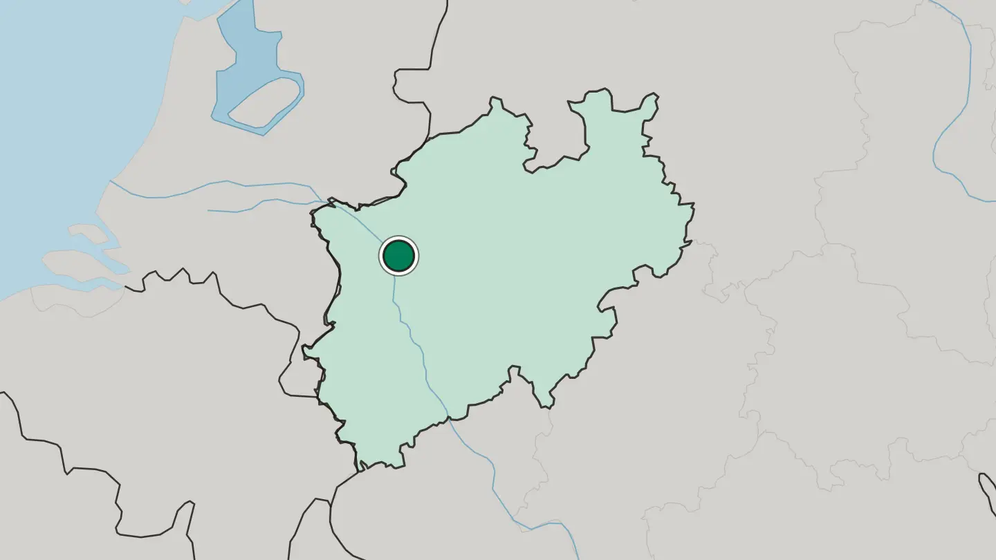 Map of Dinslaken in Germany