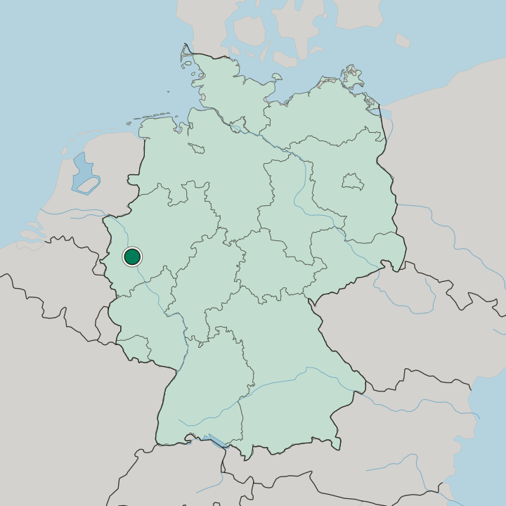 Map showing Dormagen — In Germany