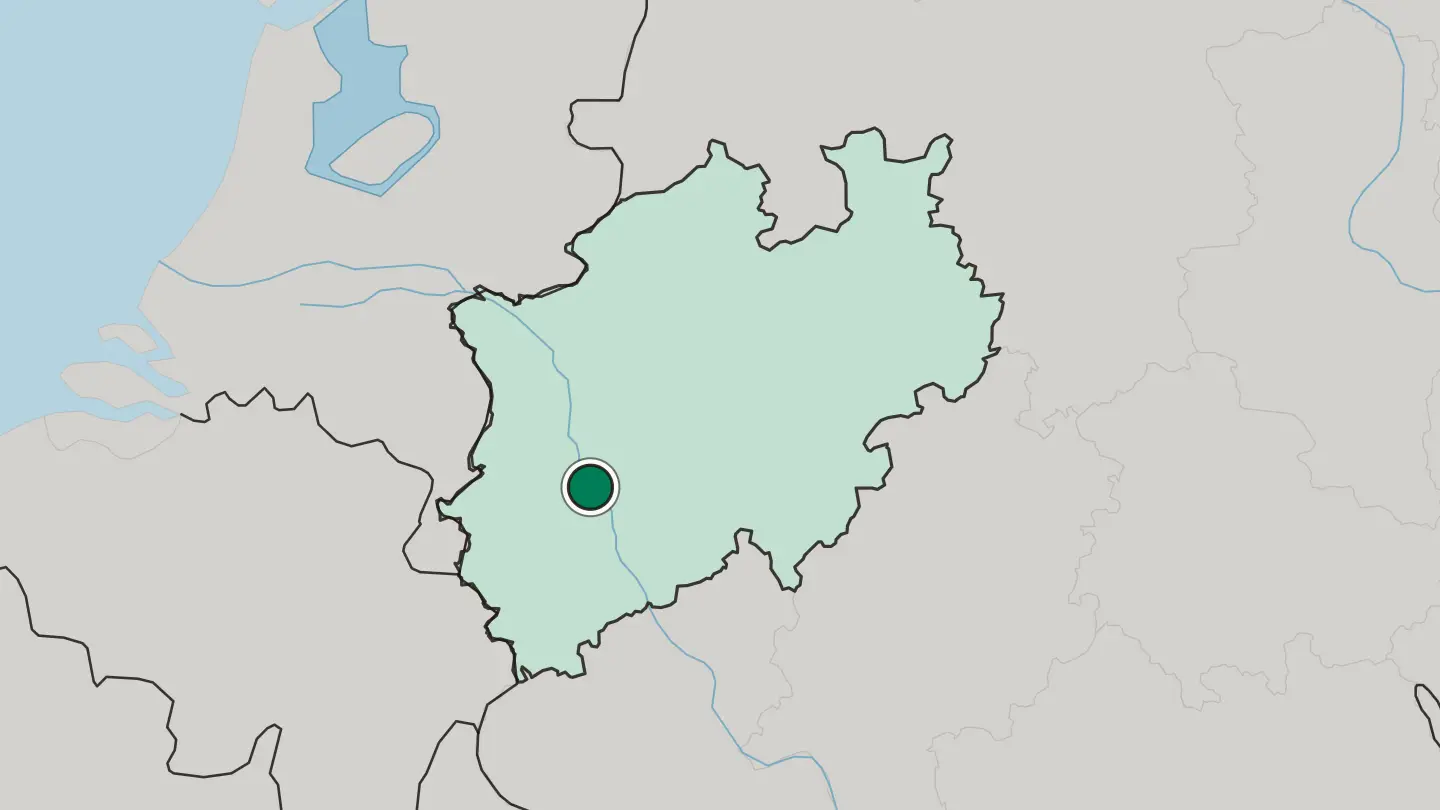 Map of Dormagen in Germany
