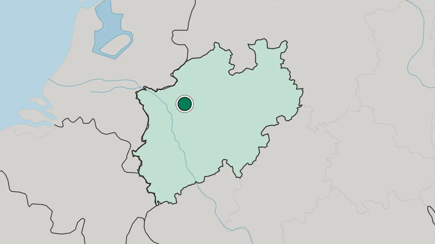 Map of Dorsten in Germany