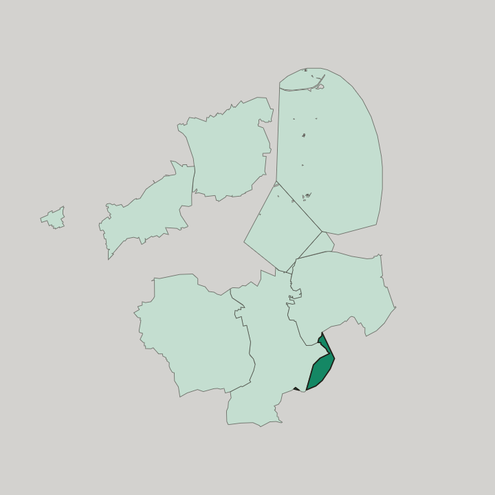 Map showing Berghofen — In Dortmund