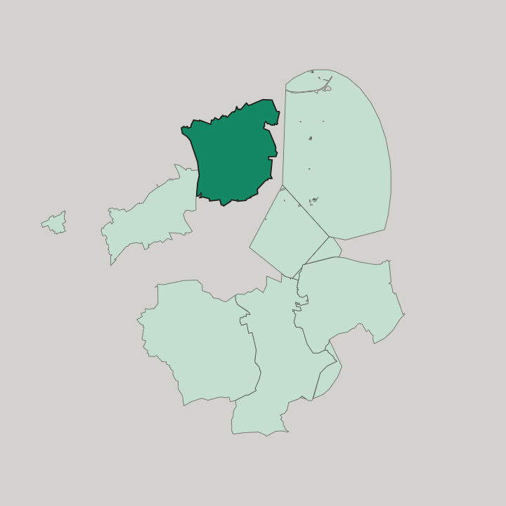 Map showing Eving — In Dortmund