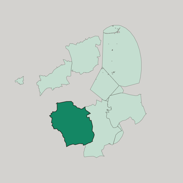 Map showing Hombruch — In Dortmund