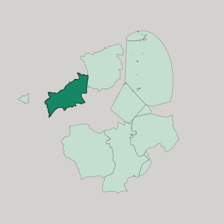 Map showing Huckarde — In Dortmund