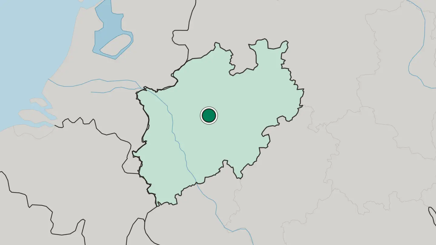 Map of Dortmund in Germany