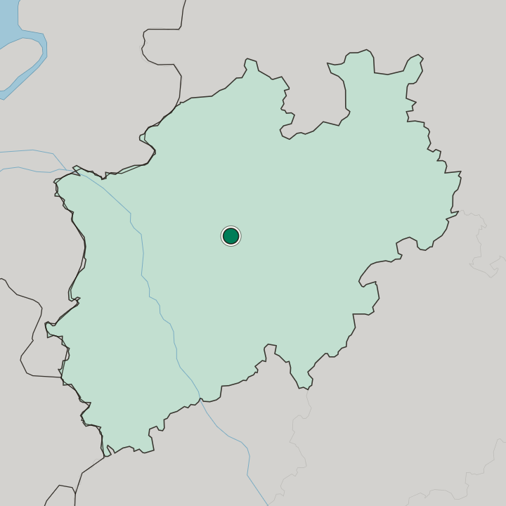Map showing Dortmund — In Nordrhein-Westfalen
