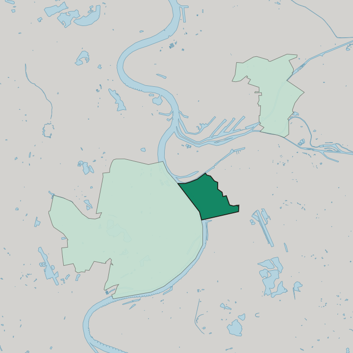Map showing Hochfeld — In Duisburg