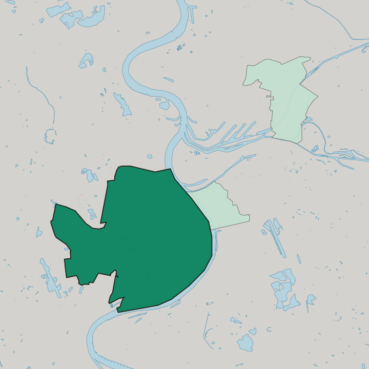 Map showing Rheinhausen — In Duisburg