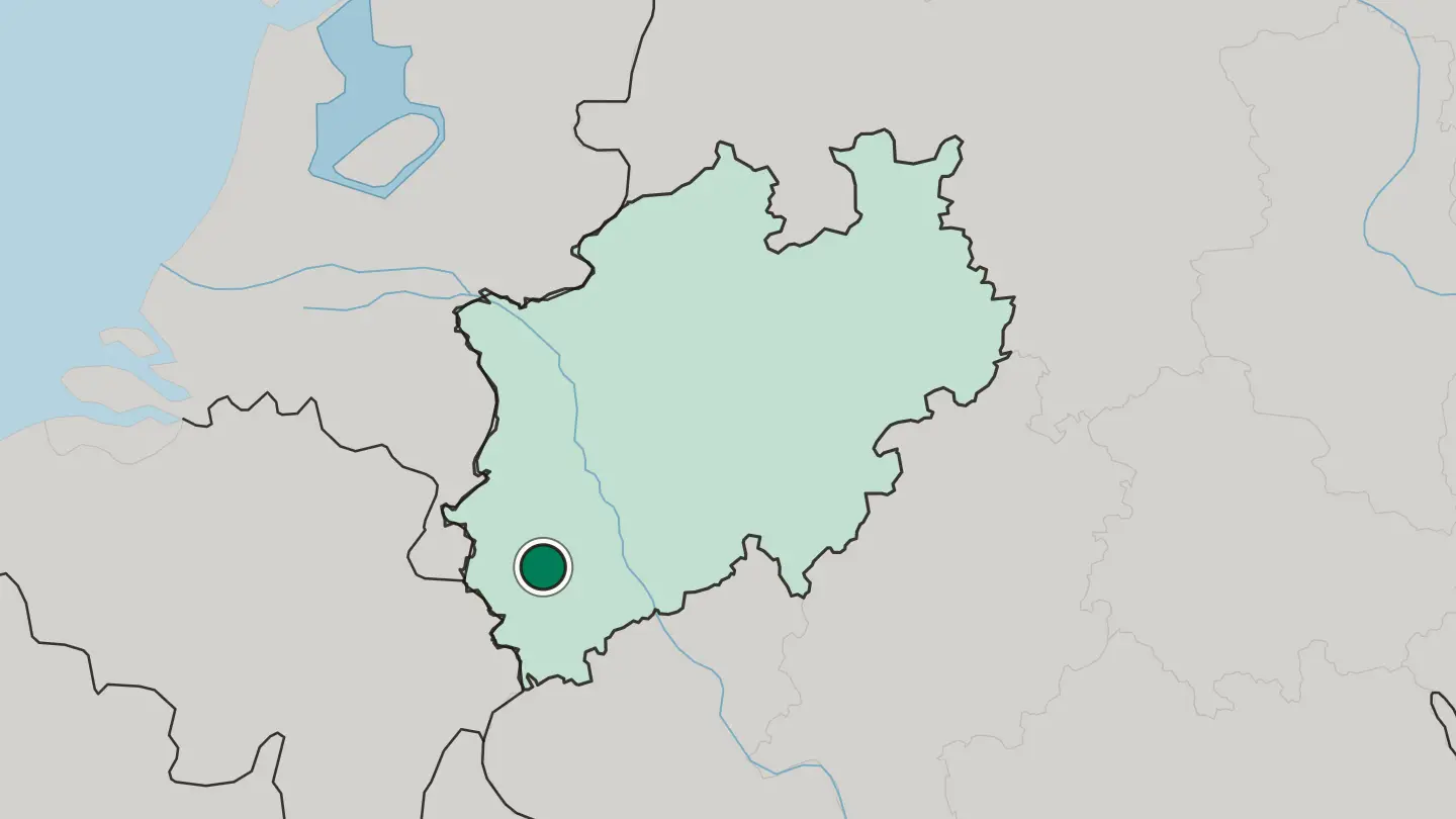 Map of Düren in Germany