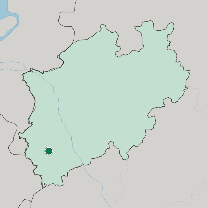 Map showing Düren — In Nordrhein-Westfalen