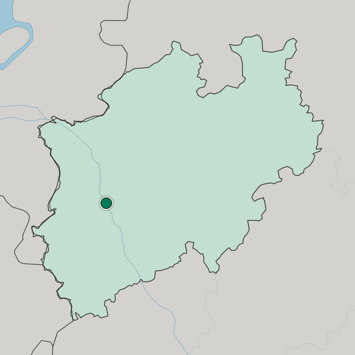 Map showing Wittlaer — In Nordrhein-Westfalen