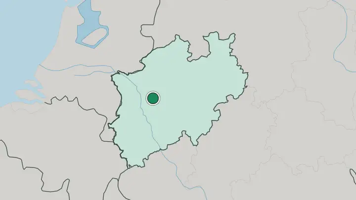 Map of Essen in Germany